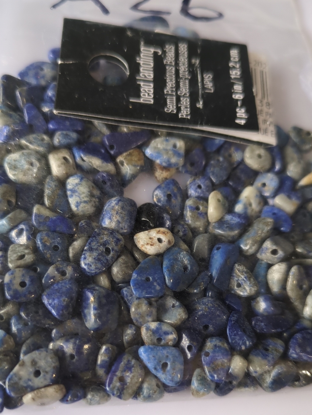 ☀️A26 Bead Landing Lapis Semi-Precious Chip Beads - Deep Blue